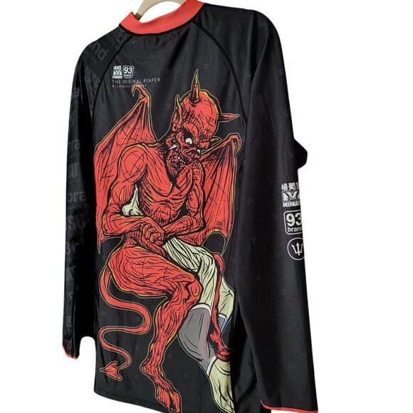 93 Brand Meerkatsu Hell Hooks Rash Guard 3XL Devil Satan - Picture 5 of 8